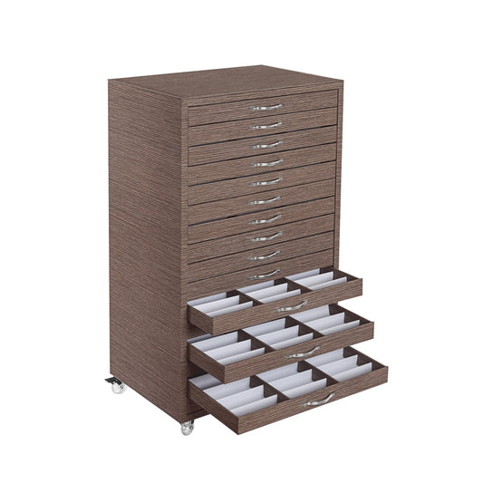 Cassettiera per ottici  effetto legno