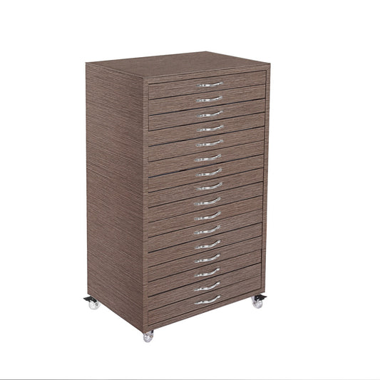 Cassettiera per ottici  effetto legno