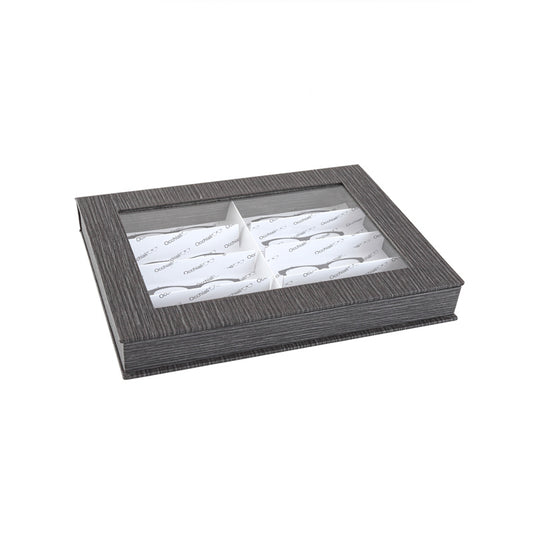 Cofanetto Porta Occhiali Per Ottici Legno Zebrato