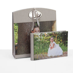 Kit Borsa Desy album fotografico professionale e borsa coordinata in tessuto di pregio personalizzabile, ideale per fotografi.