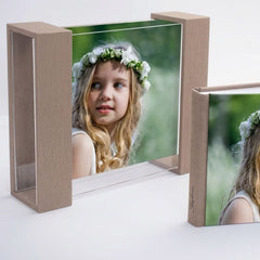 Kit Martina: album fotografico di lusso con custodia espositiva in plexiglass trasparente e cornice rigida, design elegante per cerimonie.