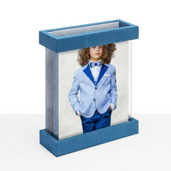 Kit Martina: album fotografico di lusso con custodia espositiva in plexiglass trasparente e cornice rigida, design elegante per cerimonie.